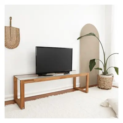 Hanah Home TV Stand Via - Wooden Wooden