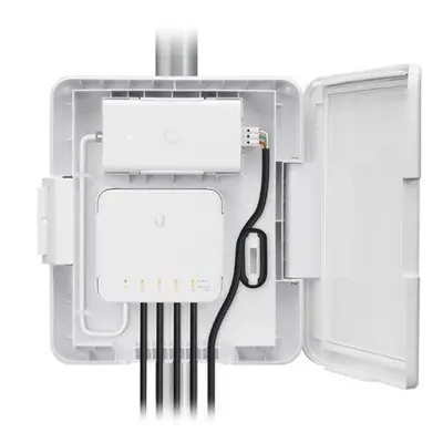 Ubiquiti Switch Flex Utility (USW-Flex-Utility), venkovní krabice včetně Gb PoE napájecího adapt