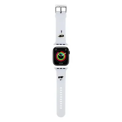 Karl Lagerfeld Karl and Choupette Head NFT Řemínek pro Apple Watch 38/40 White