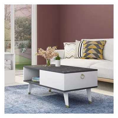 Hanah Home Coffee Table Delux - Black, White