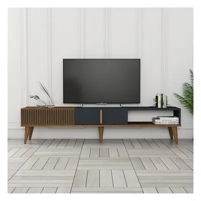 Hanah Home TV Stand Milan Alt - Walnut, Anthracite