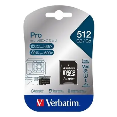 Verbatim Pro microSDXC 512GB V30 U3