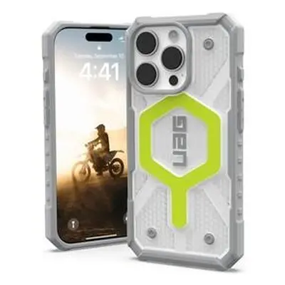 UAG Pathfinder Clear Magsafe kryt iPhone 16 Pro Active Neon