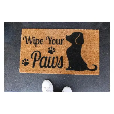 Aberto Design Coco Doormat Wipe Your Paws BrownBlack