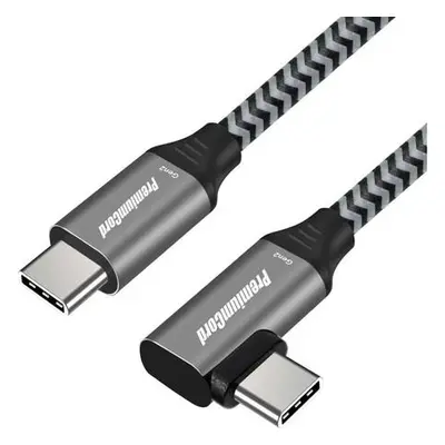 Premiumcord ku31cu1 USB-C zahnutý USB 3.2 GEN 2, 3A, 60W, 20Gbit/s, 1m