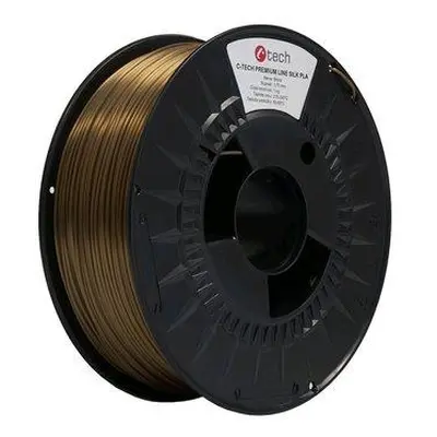 Tisková struna (filament) C-TECH PREMIUM LINE, Silk PLA, bronz, 1,75mm, 1kg, 3DF-P-SPLA1.75-BRON