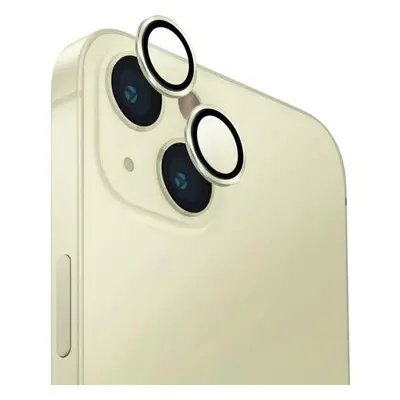 UNIQ OPTIX Aluminium Camera Lens Protector iPhone 15/15 Plus žlutá