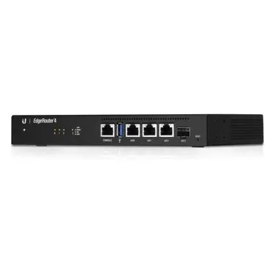 Ubiquiti EdgeRouter 4 - 3x Gbit RJ45 port, 1x SFP port, 4-Core 1GHz CPU, 1GB DDR3 RAM, ER-4