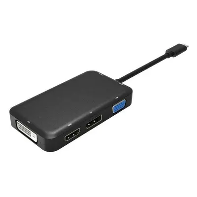 PremiumCord Převodník USB-C na HDMI + DVI + VGA + DisplayPort