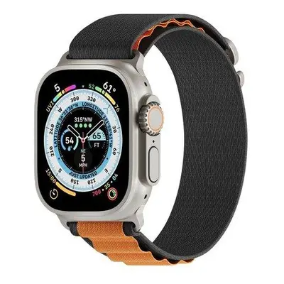 Next One Adventure Loop řemínek Apple Watch 42/44/45/49mm černý/oranžový