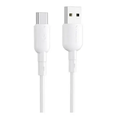 Kabel USB na USB-C VFAN Colorful X11, 3A, 1m (bílý)