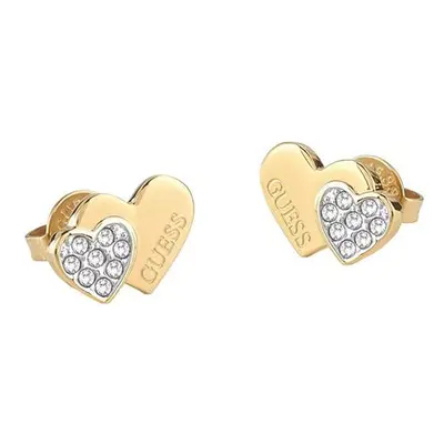 Guess Půvabné pozlacené náušnice s krystaly Studs Party JUBE02174JWYGT/U