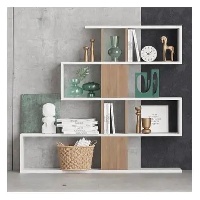 Hanah Home Bookshelf Karlin - White, Walnut