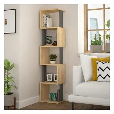 Hanah Home Bookshelf Piri - Sonoma Oak, Anthracite