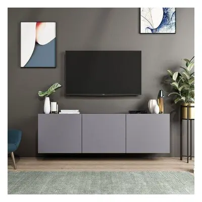 Hanah Home TV Stand White - Anthracite Anthracite