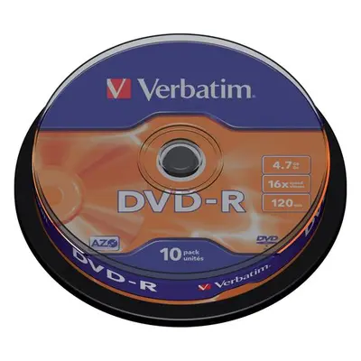 VERBATIM DVD-R 4,7GB/ 16x/ 10pack/ spindle, 43523