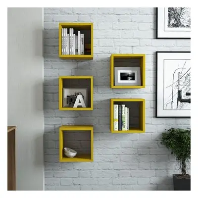 Hanah Home Wall Shelf Box - Yellow Yellow