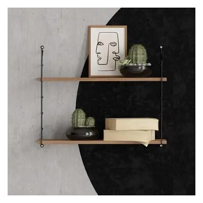 Hanah Home Wall Shelf Armoni 2'li - Walnut Walnut