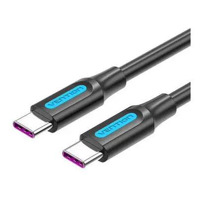 USB-C 2.0 Cable Vention COTBG 5A, PD 100W, 1.5m Black PVC