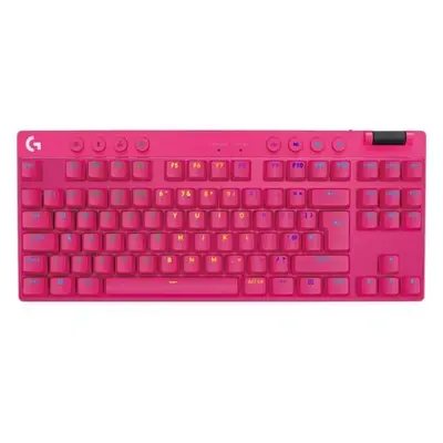 Logitech Pro X TKL LIGHTSPEED herní klávesnice Tacktile US růžová, 920-012159