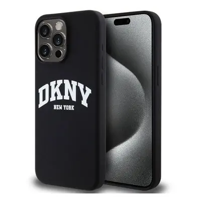 DKNY Liquid Silicone Arch Logo MagSafe Zadní Kryt pro iPhone 12/12 Pro Black