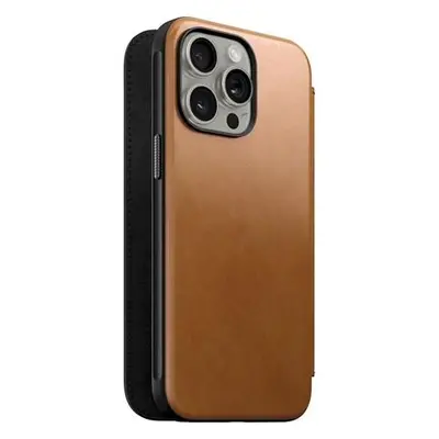 Nomad Modern Leather Folio iPhone 15 Pro Max english tan, NM01634485