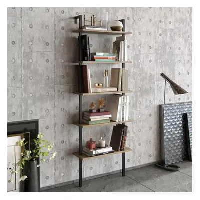 Hanah Home Bookshelf Piante - Walnut, Black