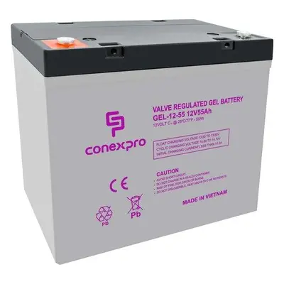 Baterie Conexpro GEL-12-55 GEL, 12V/55Ah, T14-M6, Deep Cycle , GEL-12-55