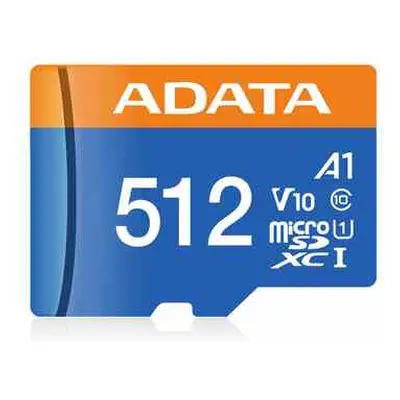 ADATA MicroSDXC karta 512GB Premier UHS-I C10 V10 (R:100/W:25 MB/s) + SD adaptér