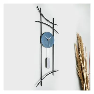 Wallity Decorative Metal Wall Clock Ken - Blue