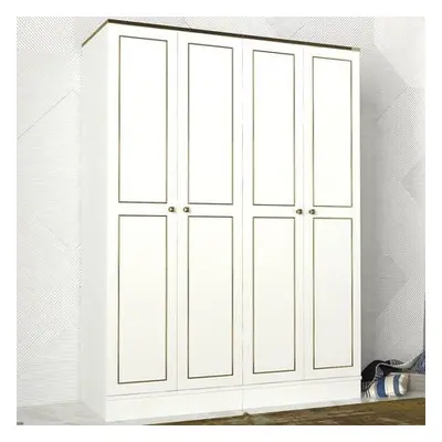 Hanah Home Wardrobe Ravenna 4 Kapılı - White