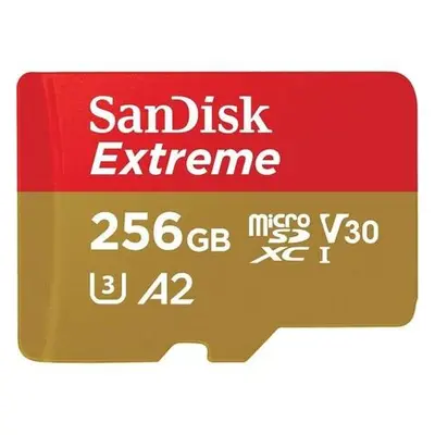 Paměťová karta SANDISK EXTREME microSDXC 256 GB 190/130 MB/s UHS-I U3 (SDSQXAV-256G-GN6MA)