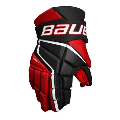 Bauer Rukavice Vapor 3X S22 INT, Intermediate, 12", černá-červená, Černá / červená