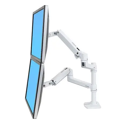 ERGOTRON LX Dual Stacking Arm, stolní ramena pro 2 lcd. max. 27", flexibilní , bílé , 45-492-216