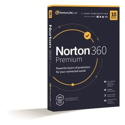 NORTON 360 PREMIUM 75GB CZ 1 uživatel pro 10 zařízení na 1rok_CZ box, 21416695