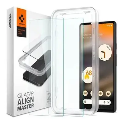 Spigen Glass AlignMaster 2 Pack tvrzené sklo pro Google Pixel 6a čiré