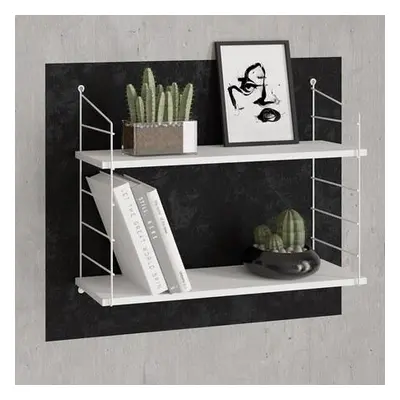 Hanah Home Wall Shelf Armoni 2'li - Shiny White White