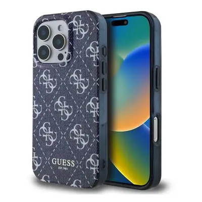 Guess IML Denim Effect MagSafe Zadní Kryt pro iPhone 16 Pro Max Dark Blue