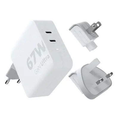 Xtorm 67W GaN Ultra Travel Charger cestovní nabíječka + USB-C PD kabel, bílá