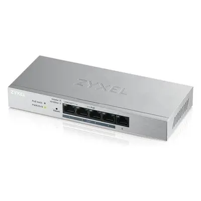 ZyXEL GS1200-5HPv2 Web Smart switch 5x Gigabit metal, 4x PoE (802.3at, 30W), PoE Power budget 