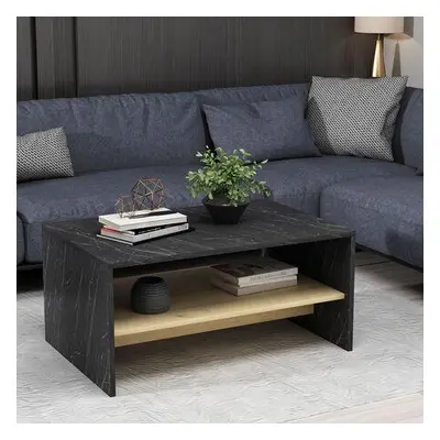 Hanah Home Coffee Table Apollon - Black Marble, Sapphire Oak