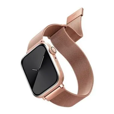 UNIQ řemínek Dante Apple Watch Series 4 Mesh Steel 40mm růžovo/zlatá UNIQ-40MM-DANRGD