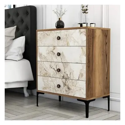 Hanah Home Dresser Lizbon 538 - Walnut, White