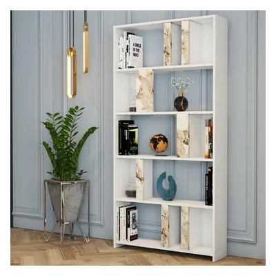 Hanah Home Bookshelf Lima - White Marble White