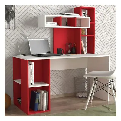 Hanah Home Study Desk Coral - White, Red