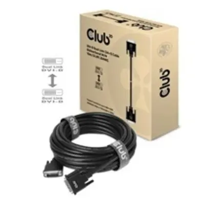 Club3D kabel DVI-D Dual Link (24+1), 10m, Bidirectional, 28 AWG