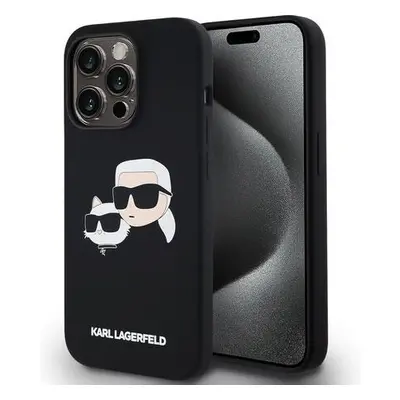 Karl Lagerfeld Liquid Silicone Double Heads Magsafe Zadní Kryt pro iPhone 14 Pro Max Black