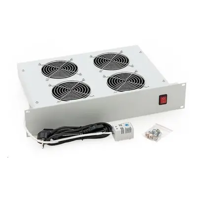 TRITON 19" ventilační jednotka, 4 vent.-230V/140W, termost.,šedá,mezi komponenty, RAC-CH-X02-A1