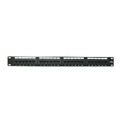 19" Patch panel XtendLan 24port, UTP, Cat5E, duální svorkovnice, černý, PP19-24C5EU-2