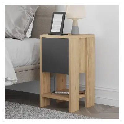 Hanah Home Nightstand Ema - Oak, Anthracite